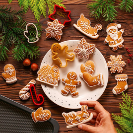 Foremki do wykrawania ciasteczek bożonarodzeniowych - komplet 9 szt. | TESCOMA DELICIA