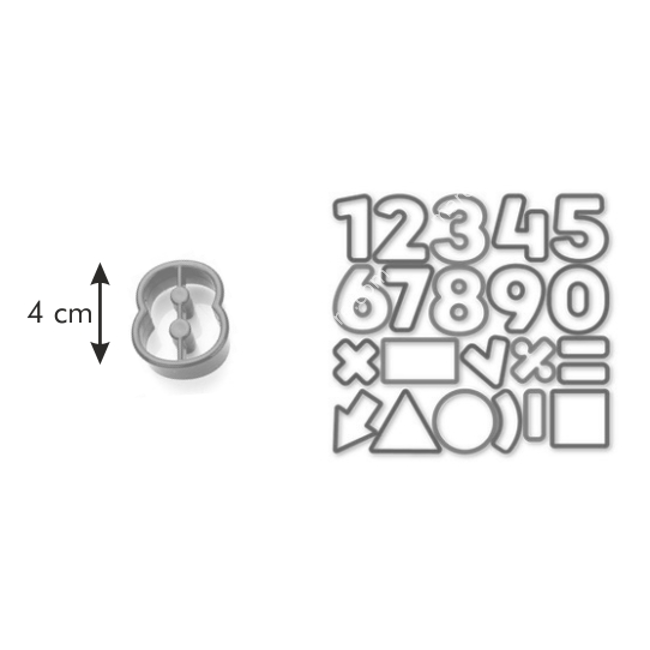 Foremki do ciastek w postaci cyfr i znaków matematycznych - komplet 21 szt. | TESCOMA DELICIA KIDS