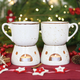 Kubki do grzańca Bel w zestawie z podgrzewaczami zapakowane w pudełko prezentowe