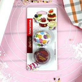 Mini papilotki z motywami urodzinowymi - średnica 4 cm, komplet 100 szt | TESCOMA DELICIA