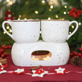 Zestaw prezentowy do grzanego wina - dwa kubki Bel, podwójny podgrzewacz oraz pudełko prezentowe