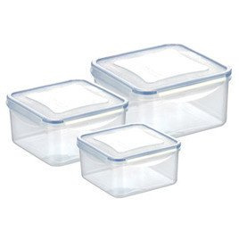 Komplet kwadratowych pojemników na żywność - 3 szt, poj. 1,2l, 2l, 3l | TESCOMA FRESHBOX