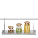 Stalowa głęboka półeczka na przyprawy 45 cm na reling kuchenny | TESCOMA MONTI